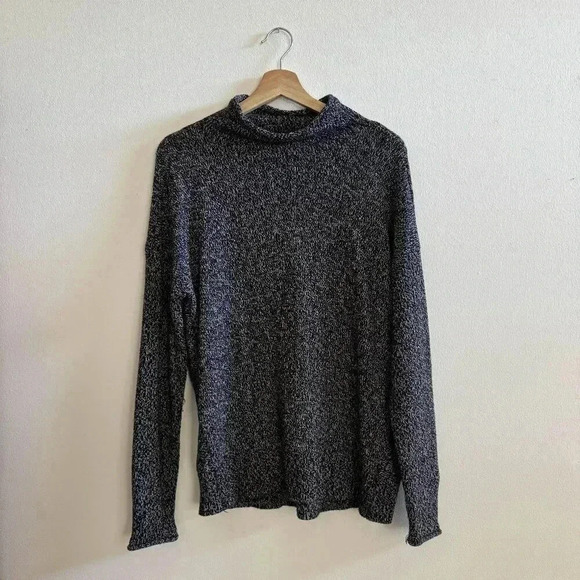 Tahari Roll Neck Sweater | Black Heathered Effect | Medium Large - Picture 1 of 8